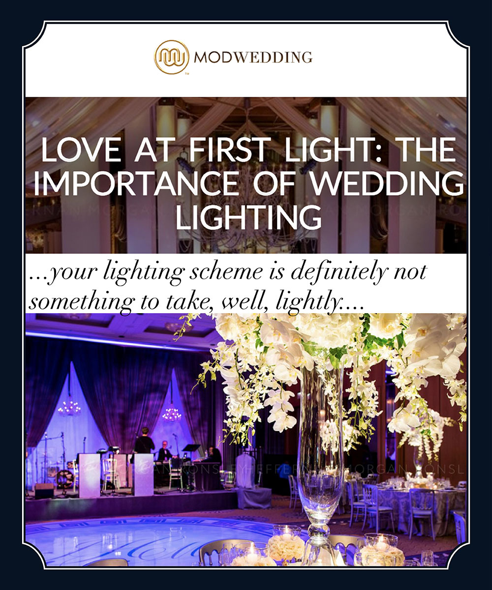 wedding lighting inspiration from HMR Designs on MOD Weddings